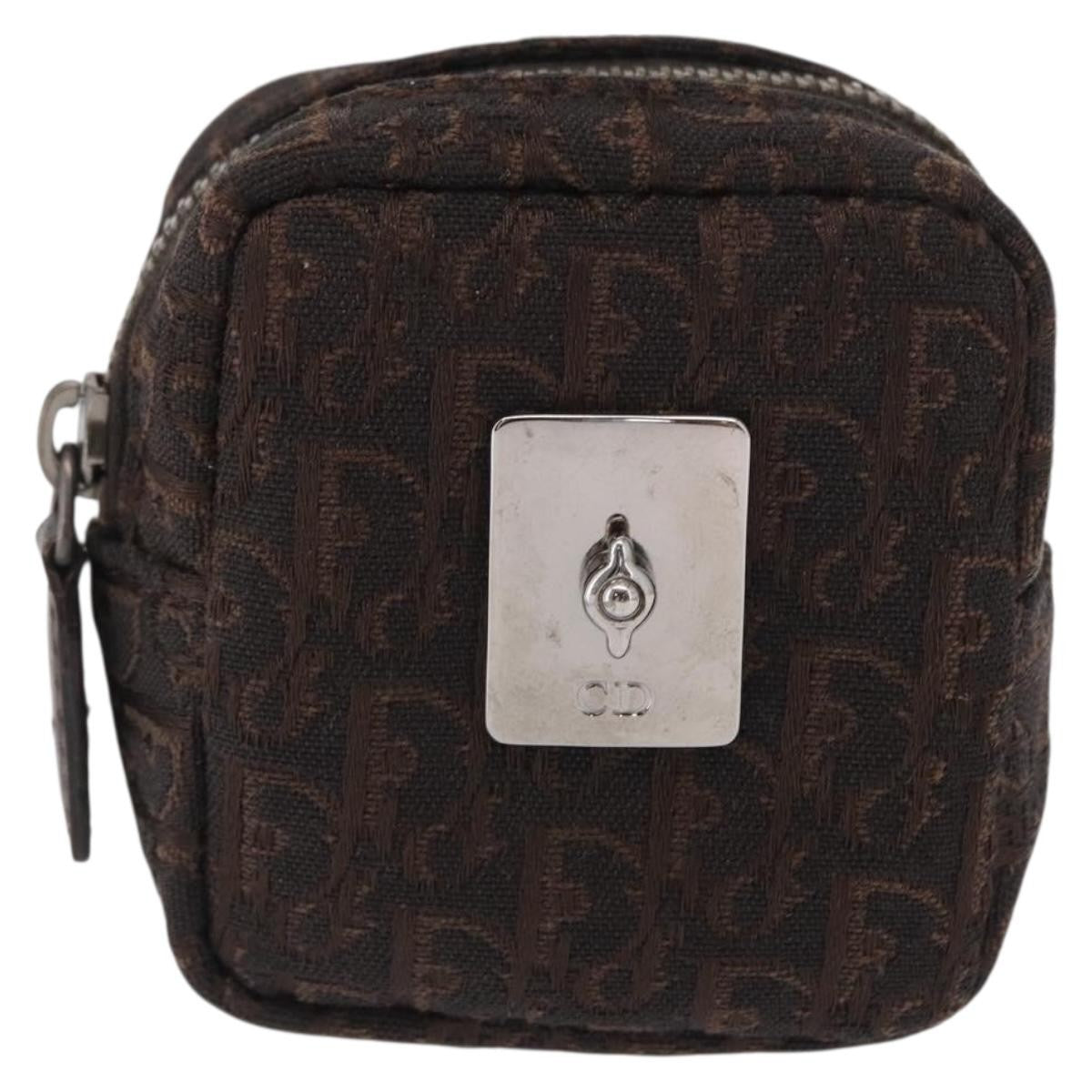 Christian Dior Vintage Trotter Pouch Canvas, BROWN, CANVAS, Clutche & pouche