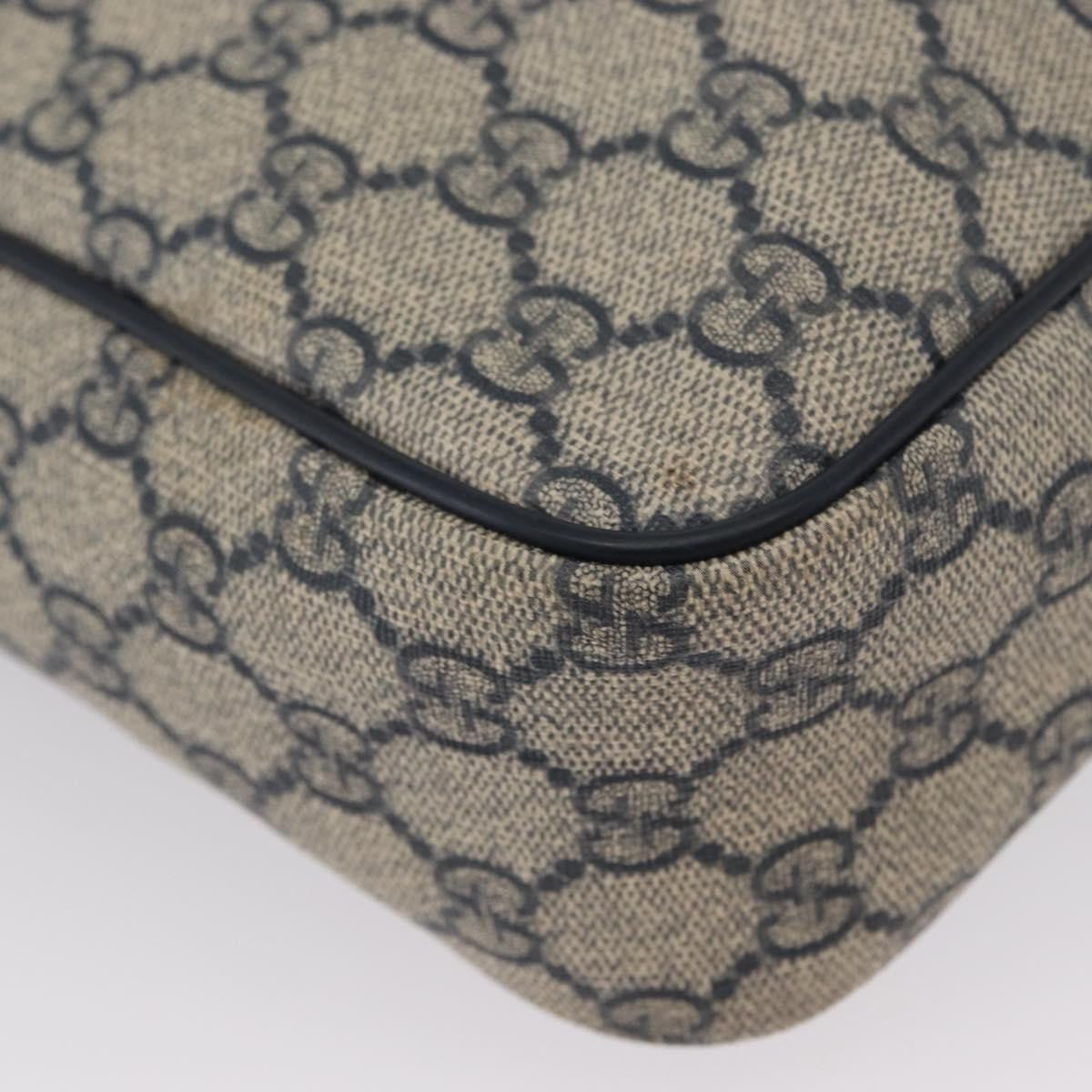 Gucci Front Zip Messenger GG Coated Canvas, NAVY, CANVAS, Shoulder bag