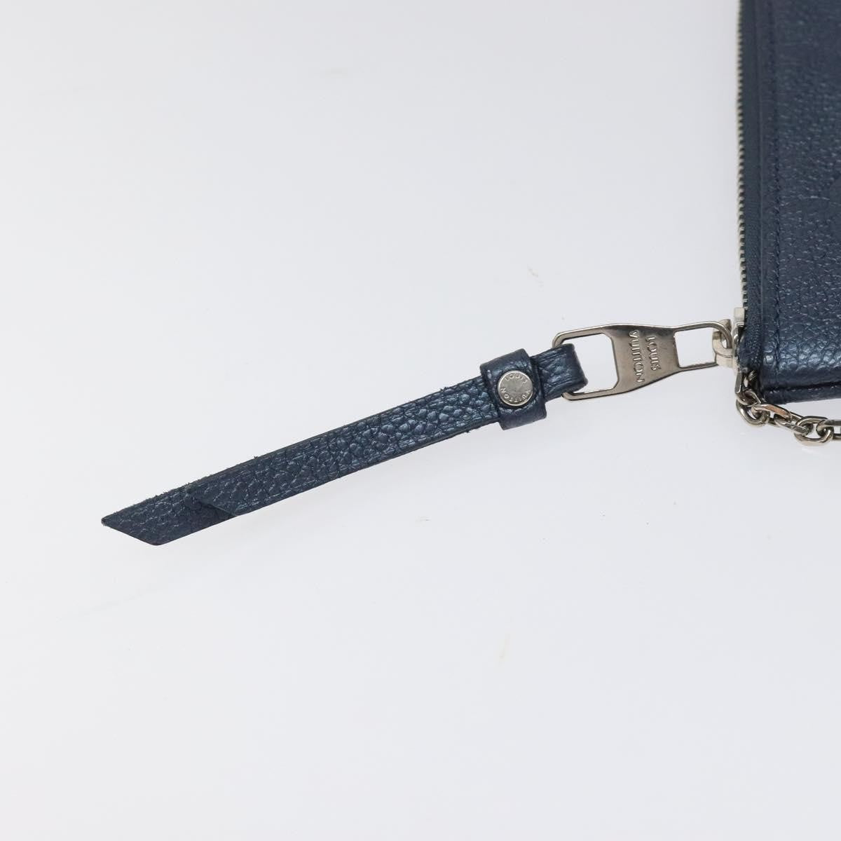 Louis Vuitton Pochette Clés Monogram Empreinte, NAVY, LEATHER, Wallets