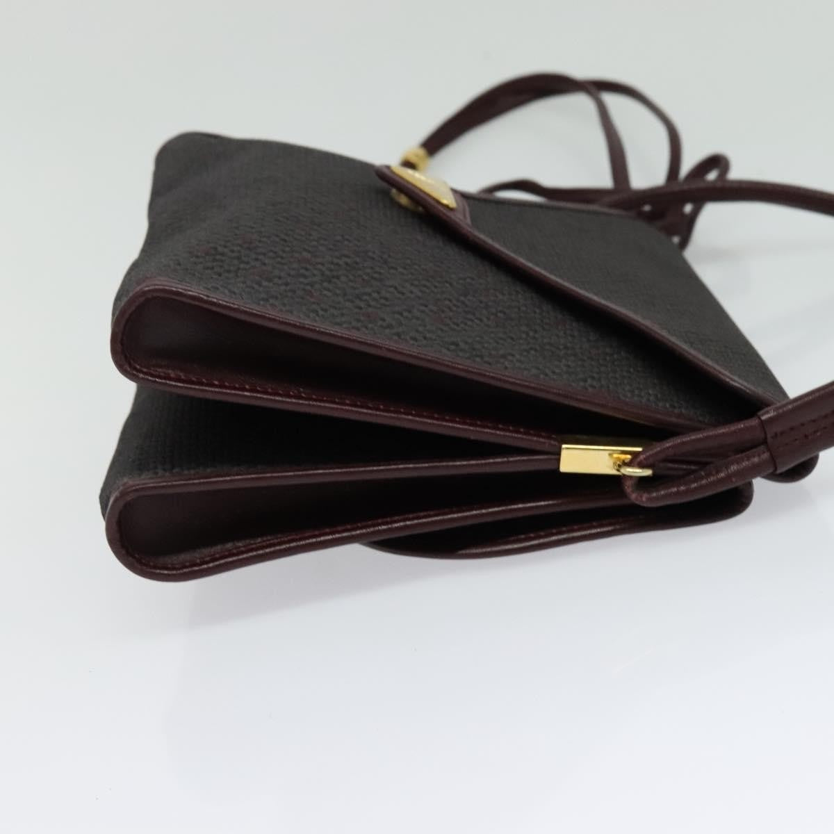 Saint Laurent Vintage Shoulder Bag Canvas, BURGUNDY, CANVAS, Shoulder bag