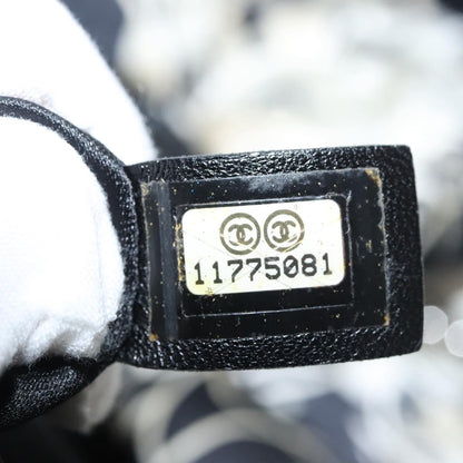 Chanel Kaleidoscope Chain Tote Quilted Printed Satin, BLACK, SILK, Shoulder bag