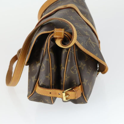 Louis Vuitton Saumur Handbag Monogram Canvas, BROWN, CANVAS, Shoulder bag