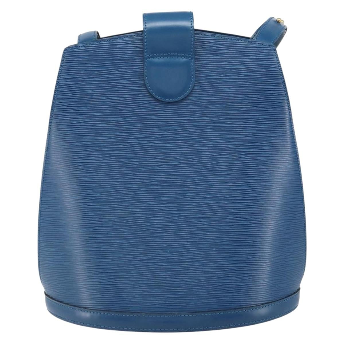 Louis Vuitton Cluny Shoulder Bag Epi Leather, BLUE, LEATHER, Shoulder bag