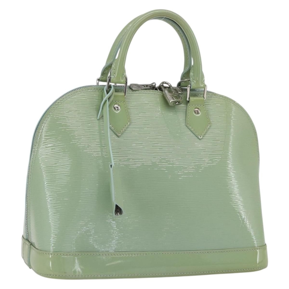 Louis Vuitton Alma Handbag Monogram Vernis, GREEN, PATENT_LEATHER, Handbag