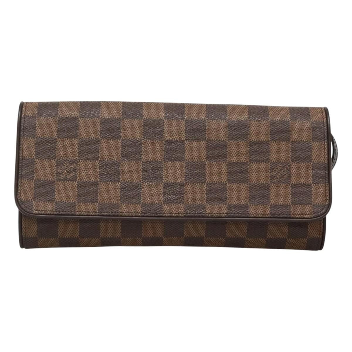 Louis Vuitton Twin Handbag Damier, BROWN, CANVAS, Handbag