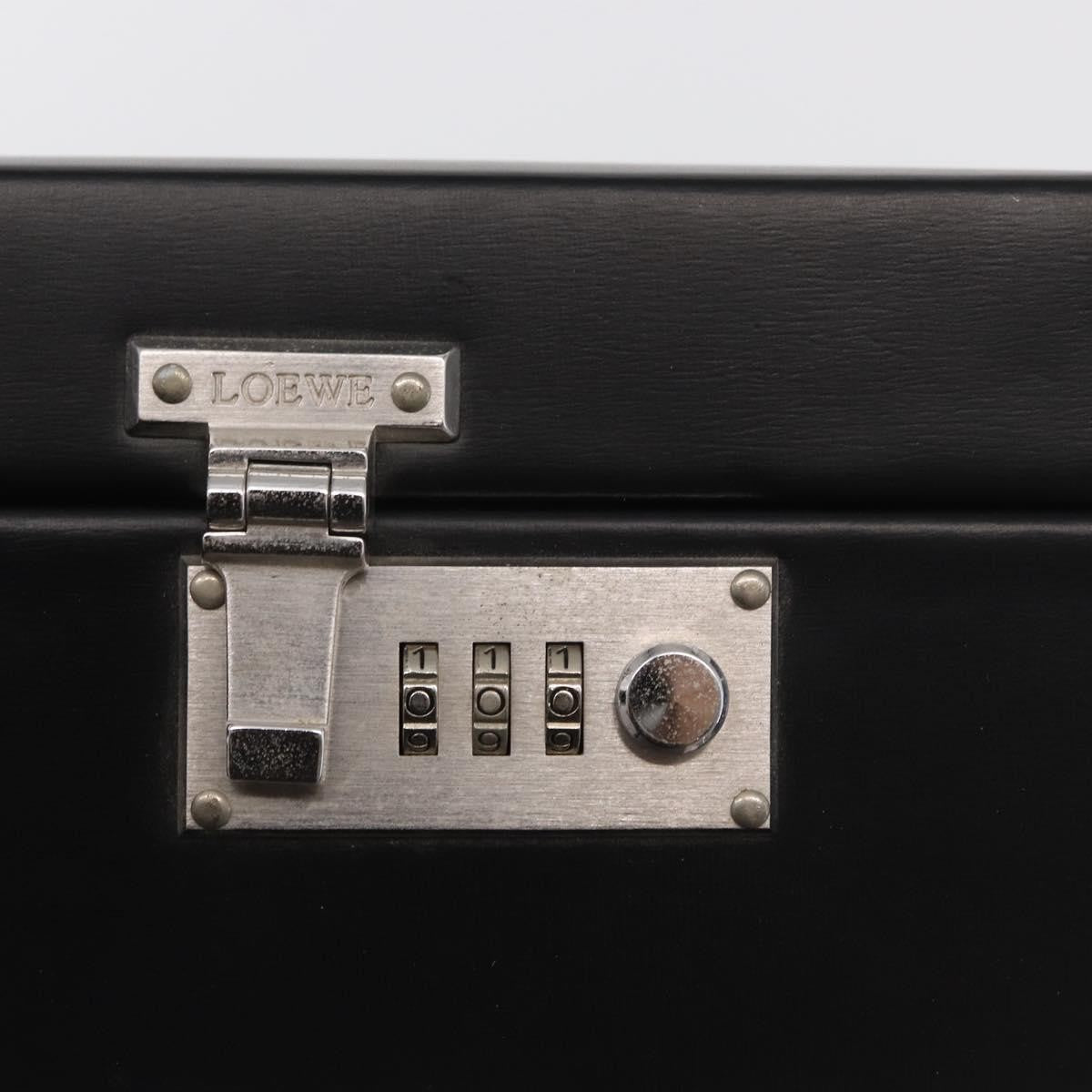 Loewe Anagram Business Leather, BLACK, LEATHER, Briefcase