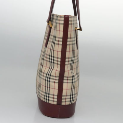 Burberry Nova Check Tote Canvas and Leather, BEIGE, CANVAS, Tote bag
