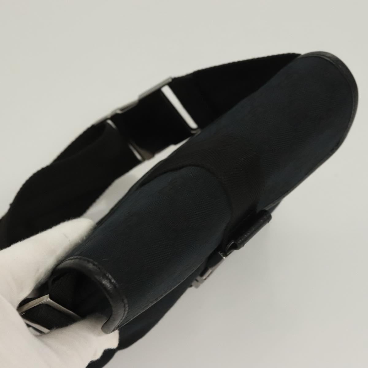Gucci Buckle Belt Bag GG Canvas, Black, Canvas, Belt