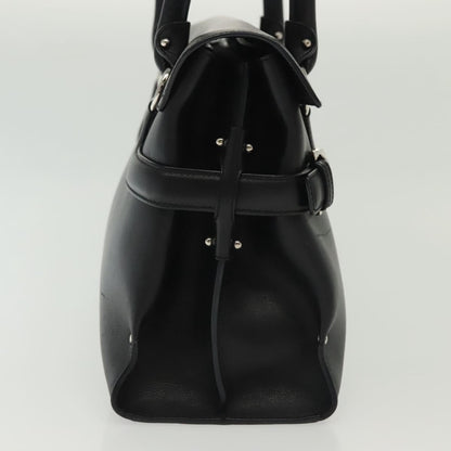 Salvatore Ferragamo Virna Satchel Leather, BLACK, LEATHER, Handbag