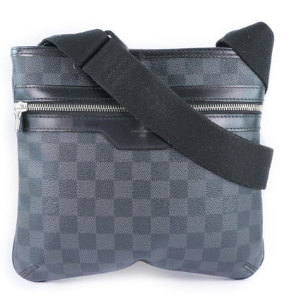 Louis Vuitton Thomas Handbag Damier Graphite, BLACK, CANVAS, Shoulder bag