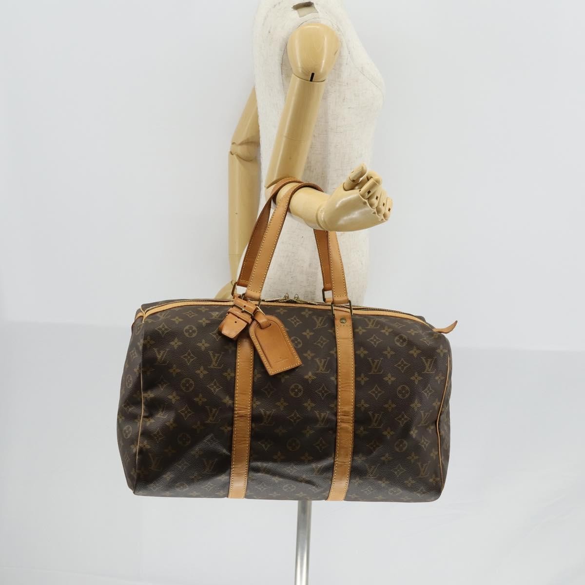 Louis Vuitton Sac Souple Handbag Monogram Canvas, BROWN, CANVAS, Travel bag