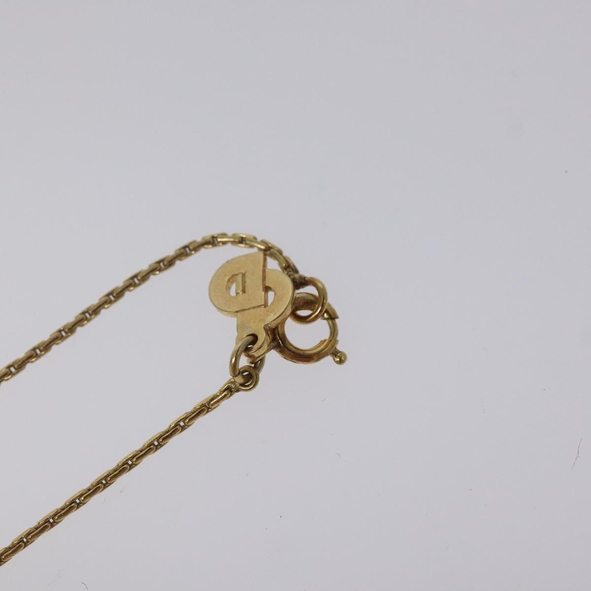 Christian Dior Heart Charm Necklace Metal, GOLD, METAL, Necklace