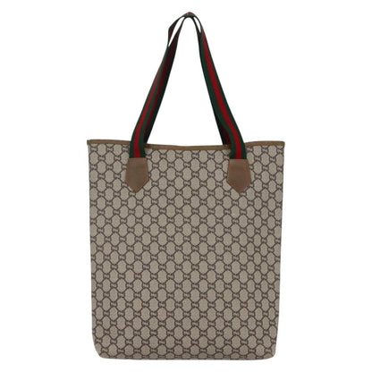 Gucci Vintage Web Strap Tote GG Coated Canvas, BEIGE, CANVAS, Tote bag