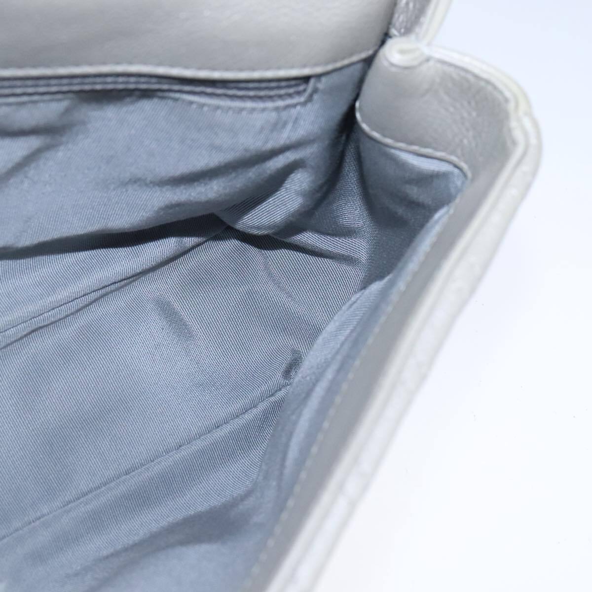 Chanel Vintage Classic Single Flap Bag Stitched Calfskin, GRAY, LEATHER, Shoulder bag