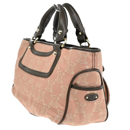 Celine Boogie Satchel Macadam, PINK, CANVAS, Handbag