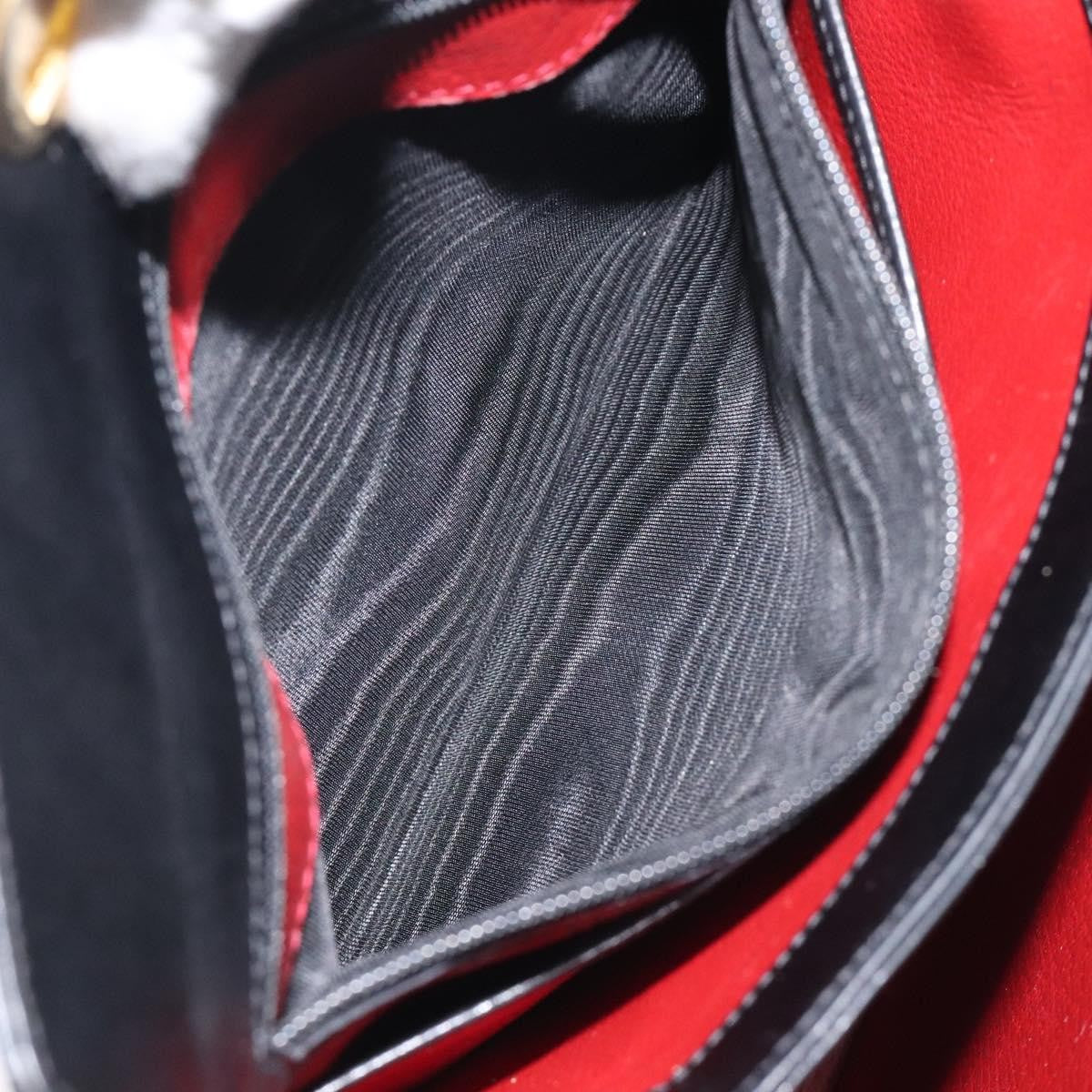 Gucci Vintage Convertible Box Crossbody Bag Leather, BLACK, LEATHER, Handbag