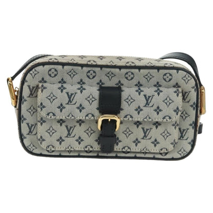 Louis Vuitton Juliette Crossbody Bag Mini Lin, BLUE, CANVAS, Shoulder bag