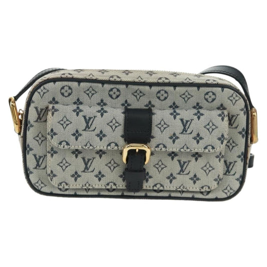 Louis Vuitton Juliette Crossbody Bag Mini Lin, BLUE, CANVAS, Shoulder bag