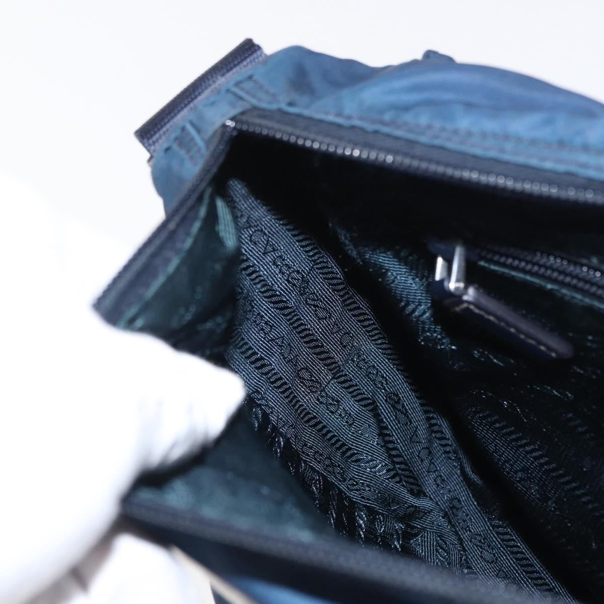 Prada Buckle Messenger Bag Tessuto, NAVY, NYLON, Shoulder bag