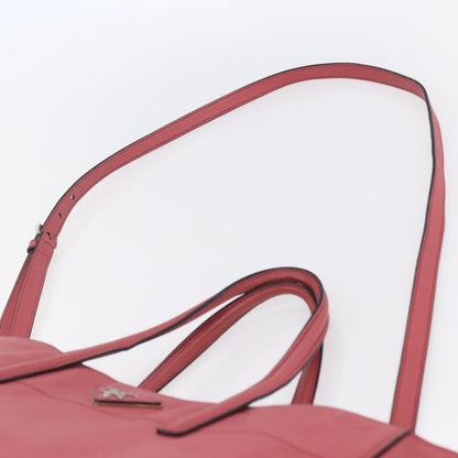 Prada Convertible Soft Shopping Tote Saffiano Leather, PINK, LEATHER, Tote bag