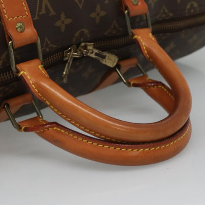 Louis Vuitton Keepall Bag Monogram Canvas, BROWN, CANVAS, Travel bag