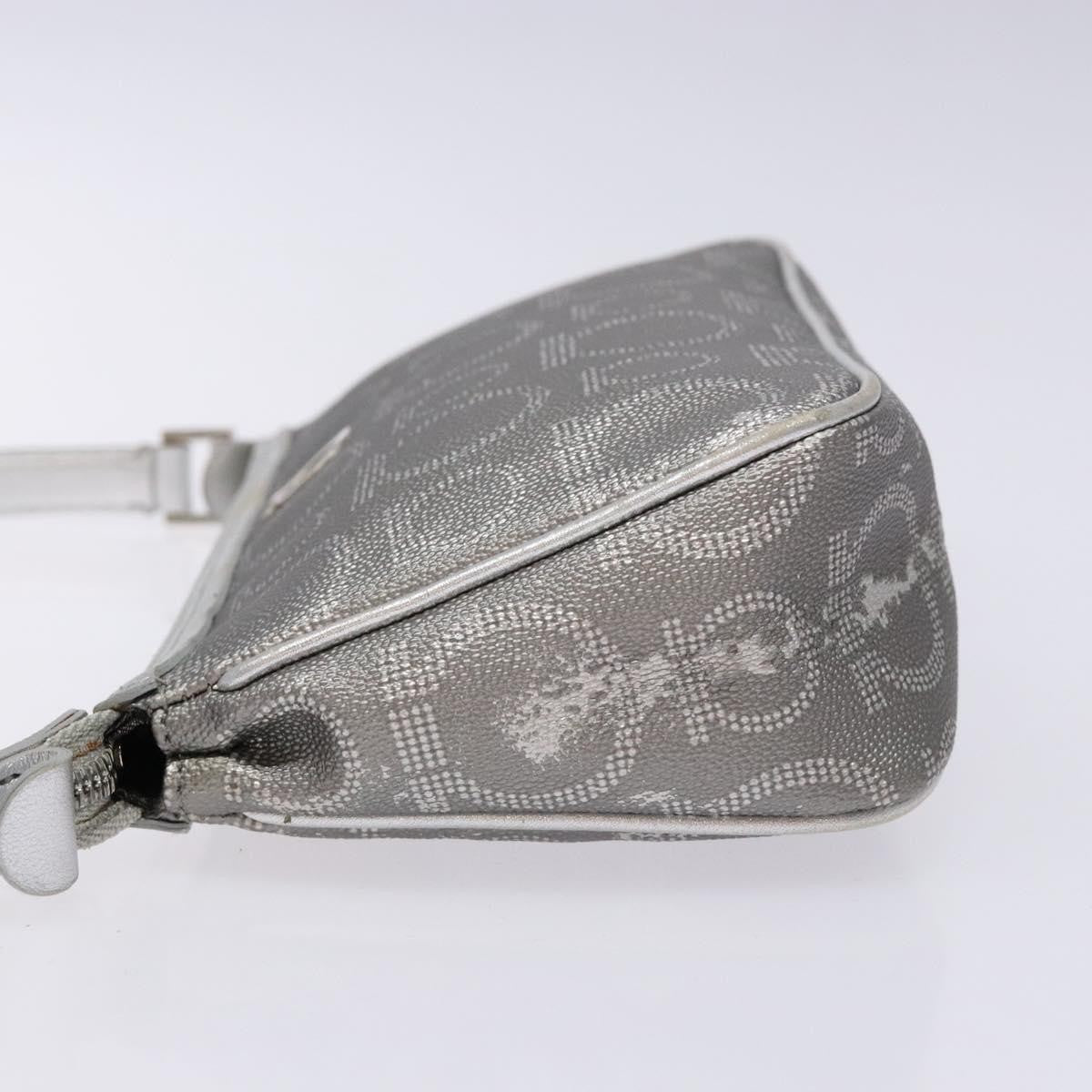 Salvatore Ferragamo Gancini Shoulder Bag Leather, SILVER, LEATHER, Shoulder bag