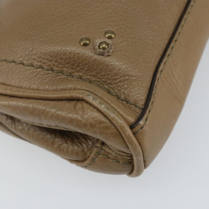 Chloe Paddington Pouch Leather, BEIGE, LEATHER, Clutche & pouche