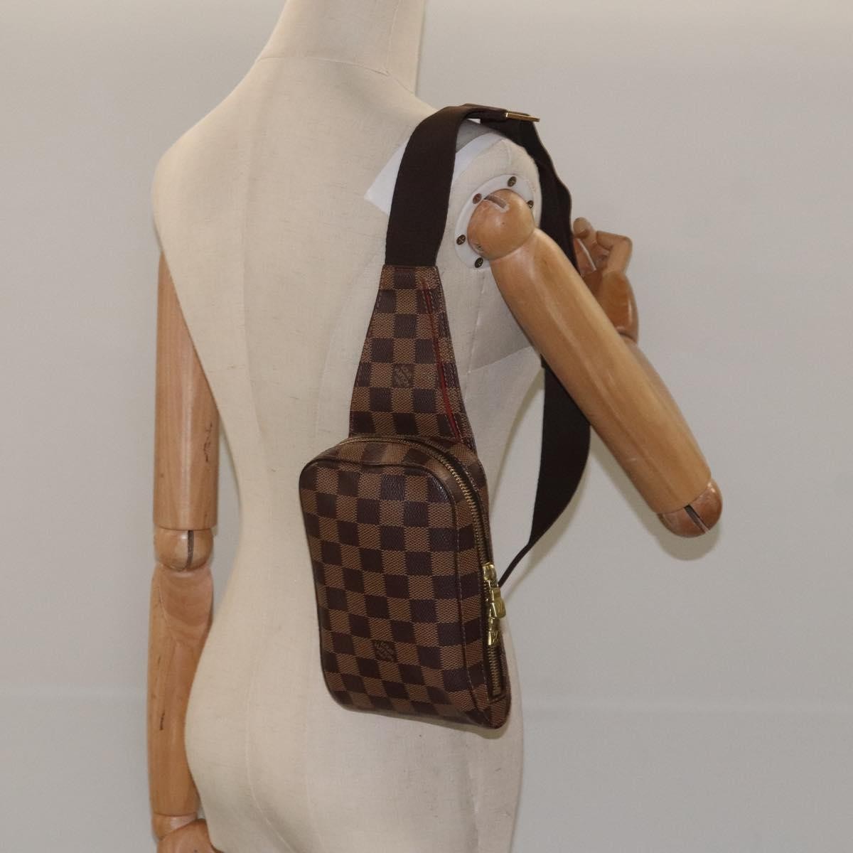 Louis Vuitton Geronimos Waist Bag Damier, BROWN, CANVAS, Travel bag