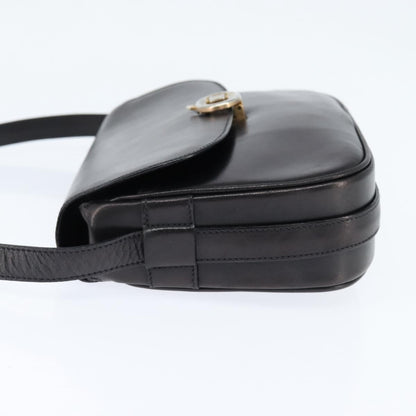 Celine Vintage Triomphe Shoulder Bag Leather, BROWN, LEATHER, Shoulder bag
