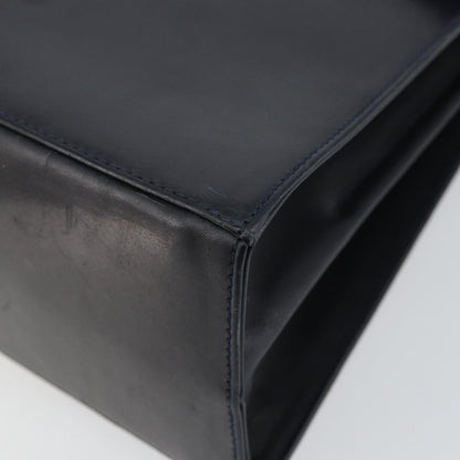 Salvatore Ferragamo Gancini Convertible Top Handle Bag Leather, NAVY, LEATHER, Handbag