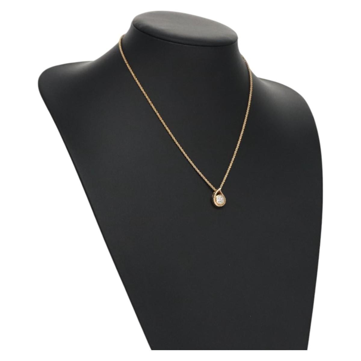 Christian Dior CD Pendant Necklace Metal, GOLD, METAL, Necklace