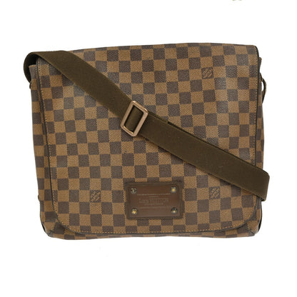 Louis Vuitton Brooklyn Handbag Damier, BROWN, CANVAS, Shoulder bag