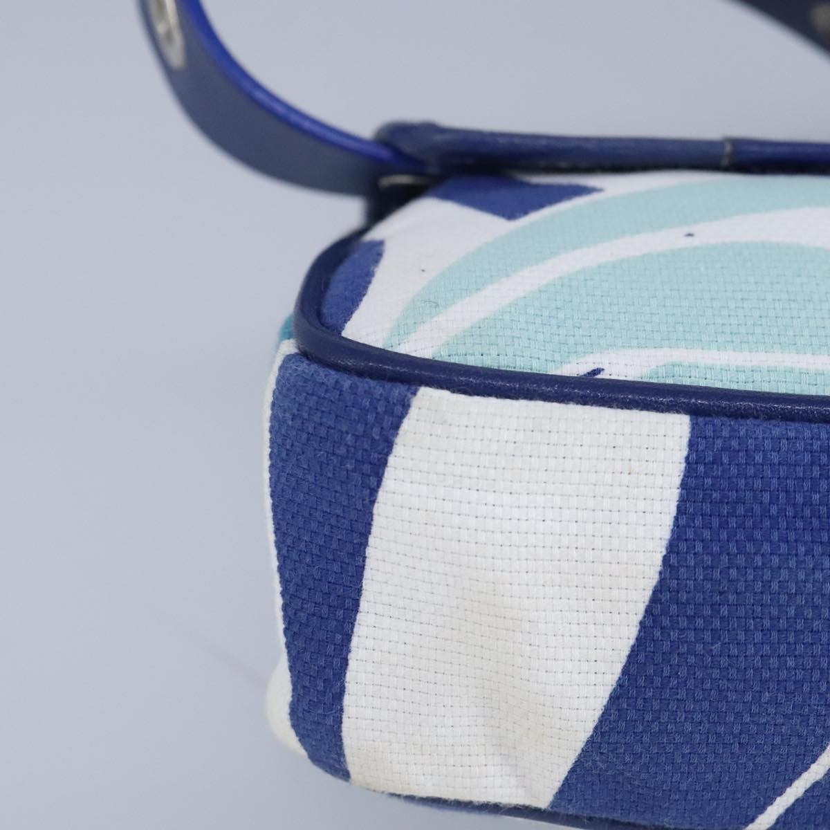 Bally Vintage Waist bag Leather and canvas, BLUE, CANVAS, Clutche & pouche
