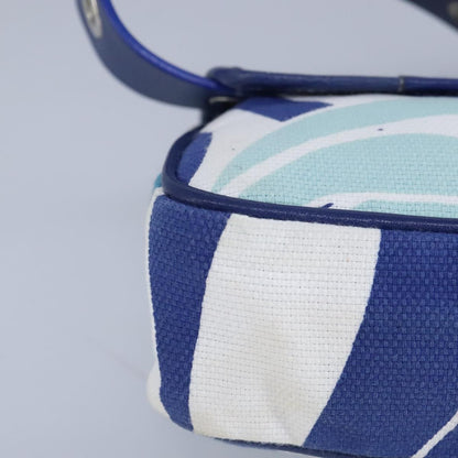 Bally Vintage Waist bag Leather and canvas, BLUE, CANVAS, Clutche & pouche