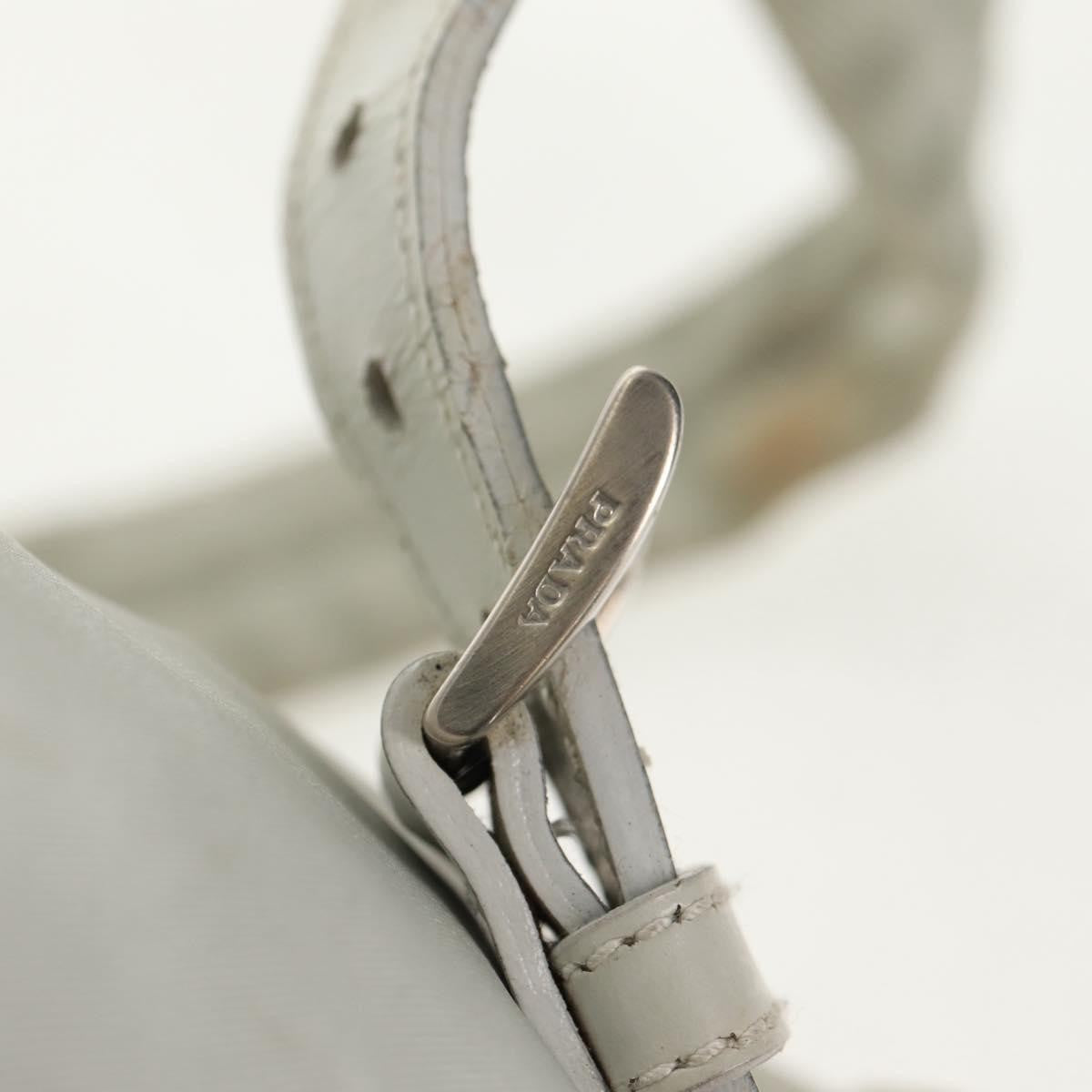 Prada Double Pocket Backpack Chain Shoulder Bag Re-Nylon, Gray, Nylon, Backpack