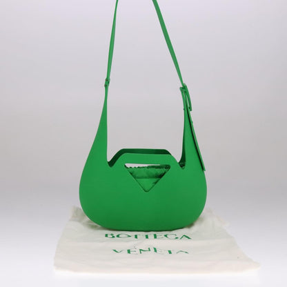 Bottega Veneta Punch Shoulder Bag Rubber with Nylon, GREEN, RUBBER, Shoulder bag