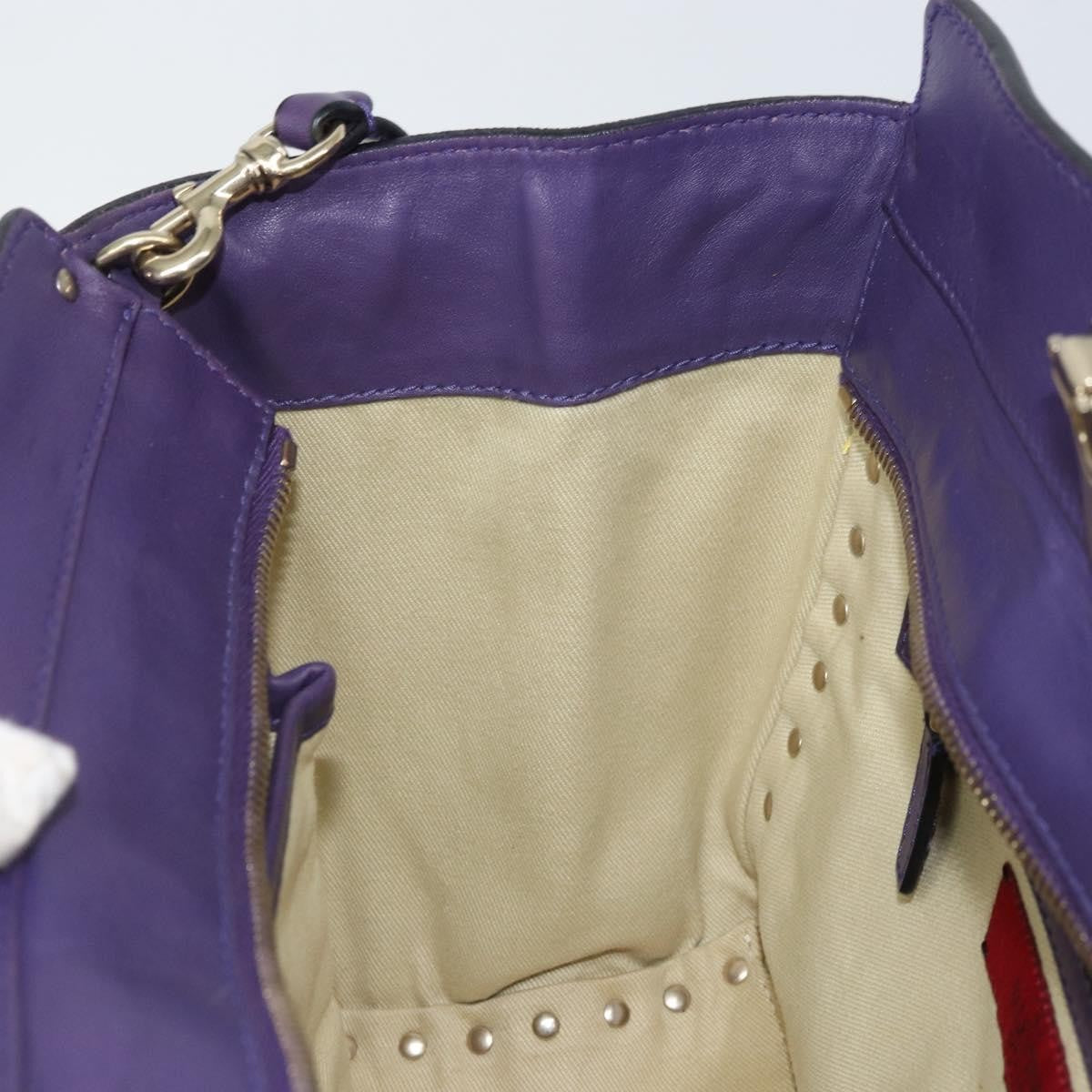 Valentino Garavani Rockstud Tote Rigid Leather, PURPLE, LEATHER, Tote bag