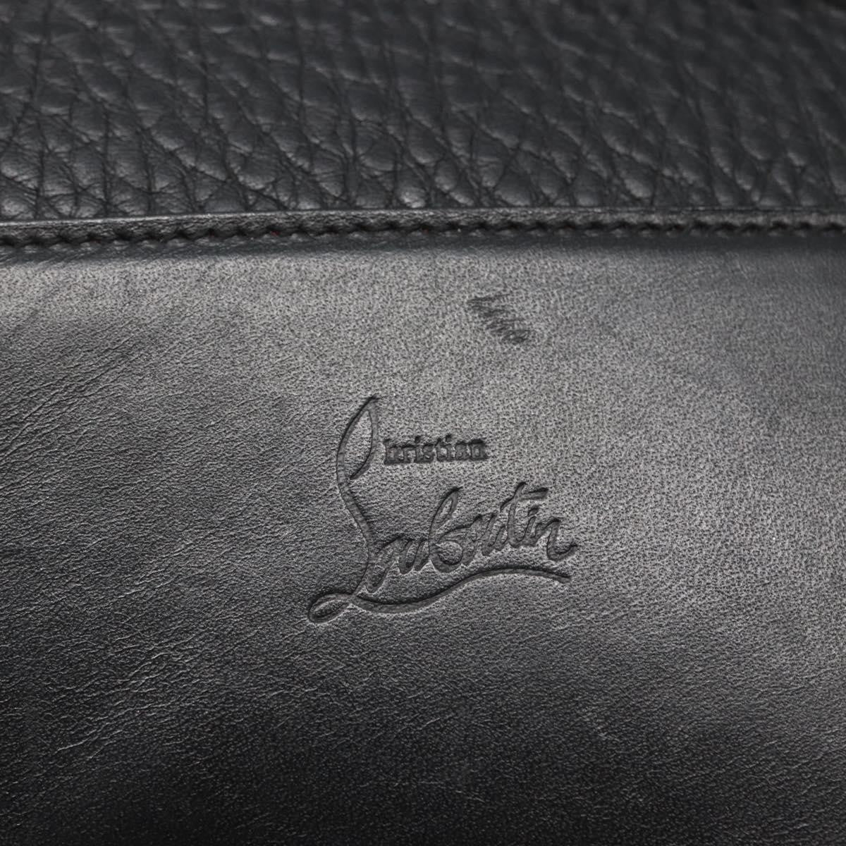 Christian Louboutin Loubiclutch Leather, BLACK, LEATHER, Clutche & pouche