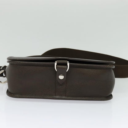 Louis Vuitton Andrei Messenger Bag Taiga Leather, BROWN, LEATHER, Shoulder bag