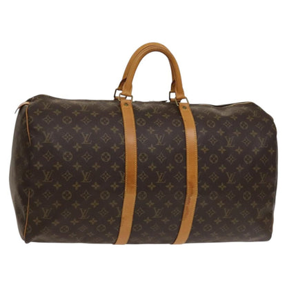 Louis Vuitton Keepall Bag Monogram Canvas, BROWN, CANVAS, Travel bag