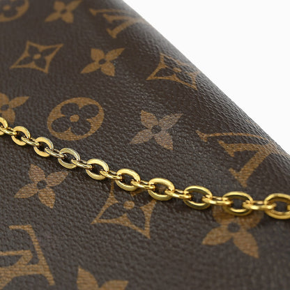 Louis Vuitton Felicie Pochette Monogram Canvas, BROWN, CANVAS, Shoulder bag