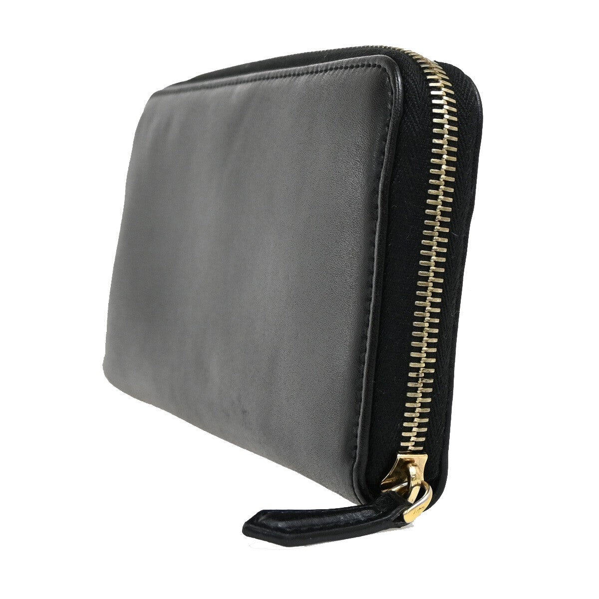 Fendi By The Way Zip Around Wallet Leather, BLACK, LEATHER, Wallets