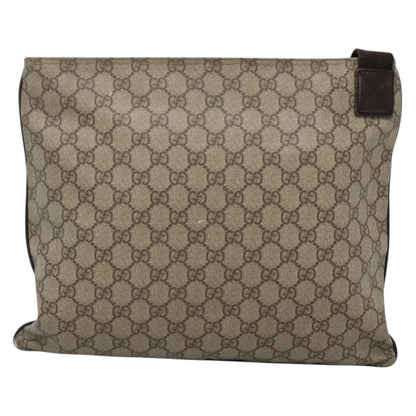 Gucci Zip Top Messenger Bag GG Coated Canvas, BEIGE, CANVAS, Shoulder bag