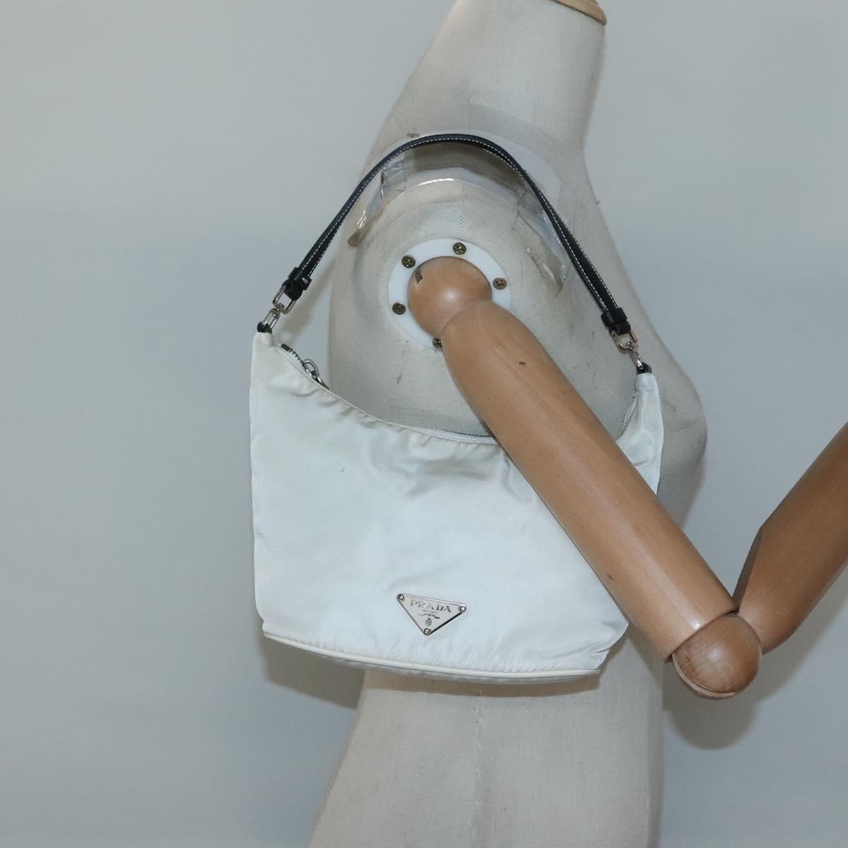Prada Sirio Hobo Tessuto, WHITE, NYLON, Shoulder bag