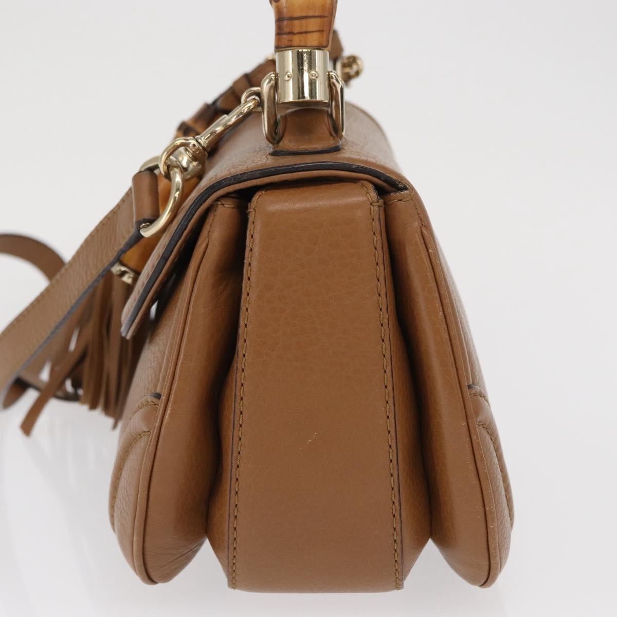 Gucci New Bamboo 1921 Top Handle Bag Leather, BROWN, LEATHER, Handbag