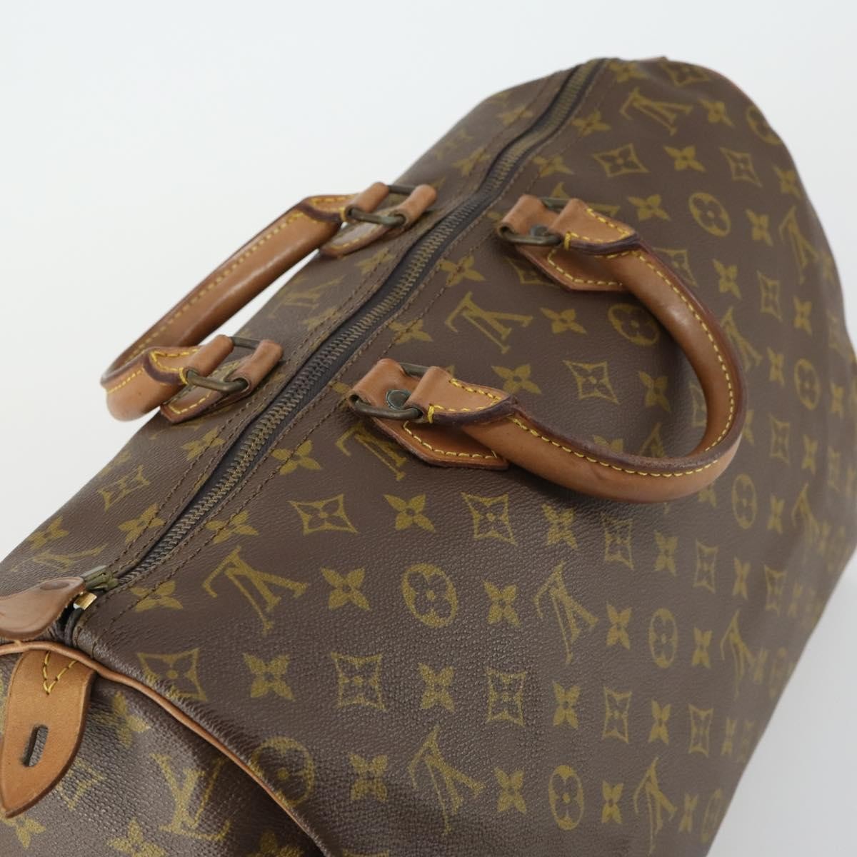 Louis Vuitton Speedy Handbag Monogram Canvas, BROWN, CANVAS, Handbag