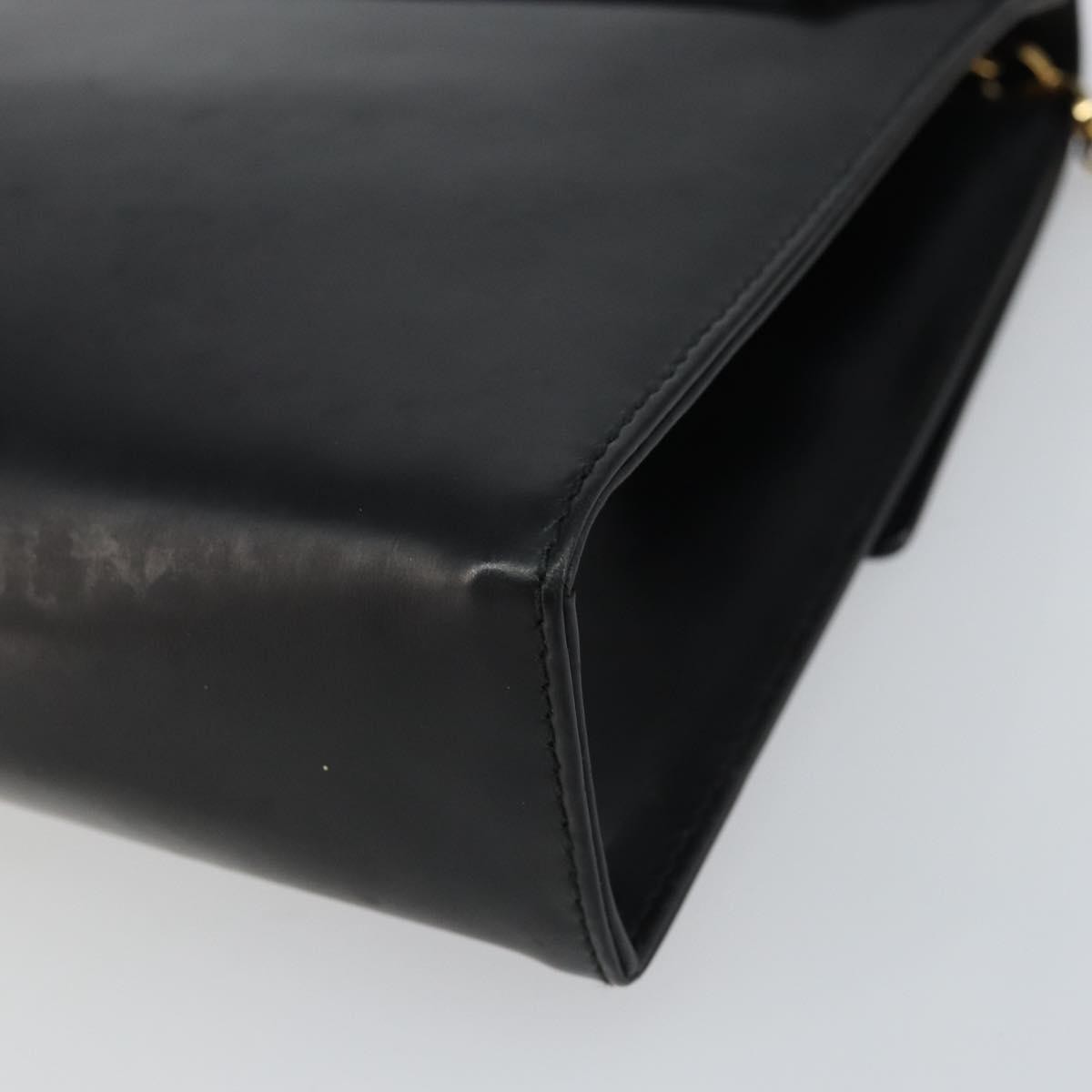 Salvatore Ferragamo Gancini Chain Shoulder bag Leather, BLACK, LEATHER, Shoulder bag