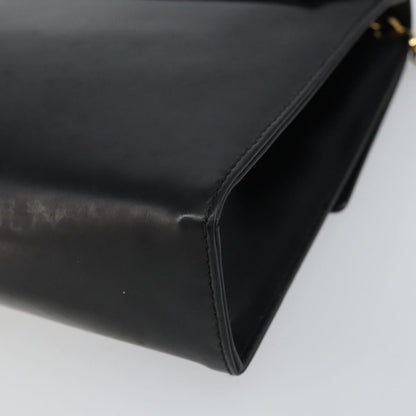 Salvatore Ferragamo Gancini Chain Shoulder bag Leather, BLACK, LEATHER, Shoulder bag