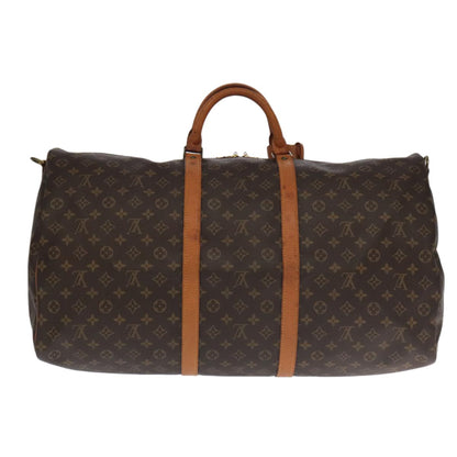 Louis Vuitton Keepall Bandouliere Bag Monogram Canvas, BROWN, CANVAS, Travel bag