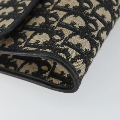 Christian Dior Vintage Trotter Shoulder Bag Canvas, NAVY, CANVAS, Shoulder bag